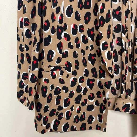 Chaus New York Womens Medium Leopard Open Blazer Jacket - Picture 7 of 12